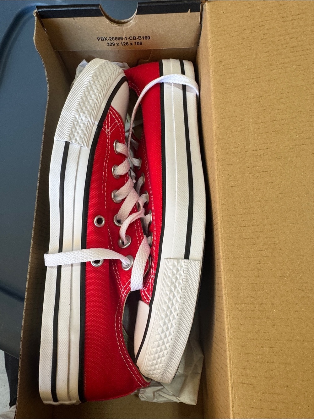 Converse Kids Red Low-Top Canvas Sneakers